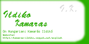 ildiko kamaras business card